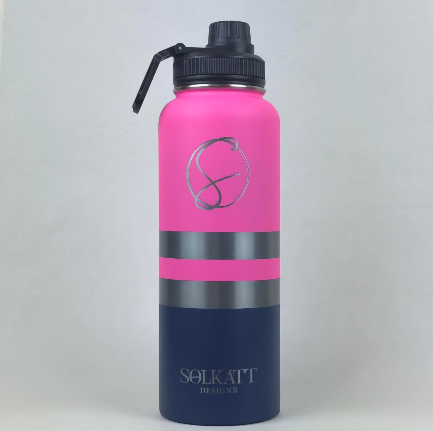 Hot Pink Stainless Steel Water Bottle – Solkatt Designs