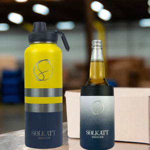 1.2L Tradie Water Bottle & Stubby Cooler Combo - Hydration for Tough Jobs-bundle-Solkatt Designs -Solkatt Designs