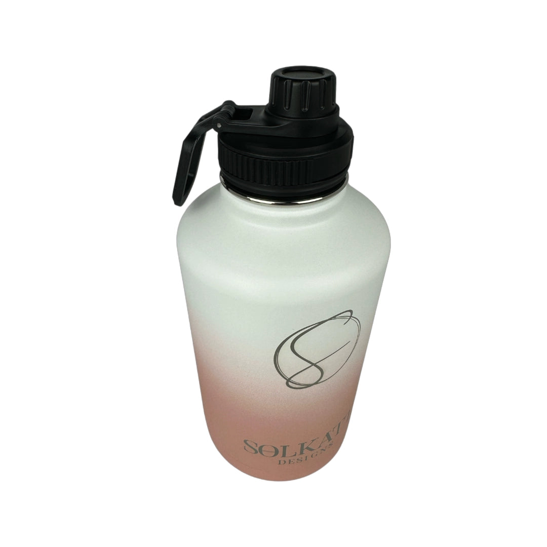 Coral Pink Insulated Water Bottle - 1.9L - Solkatt Designs 