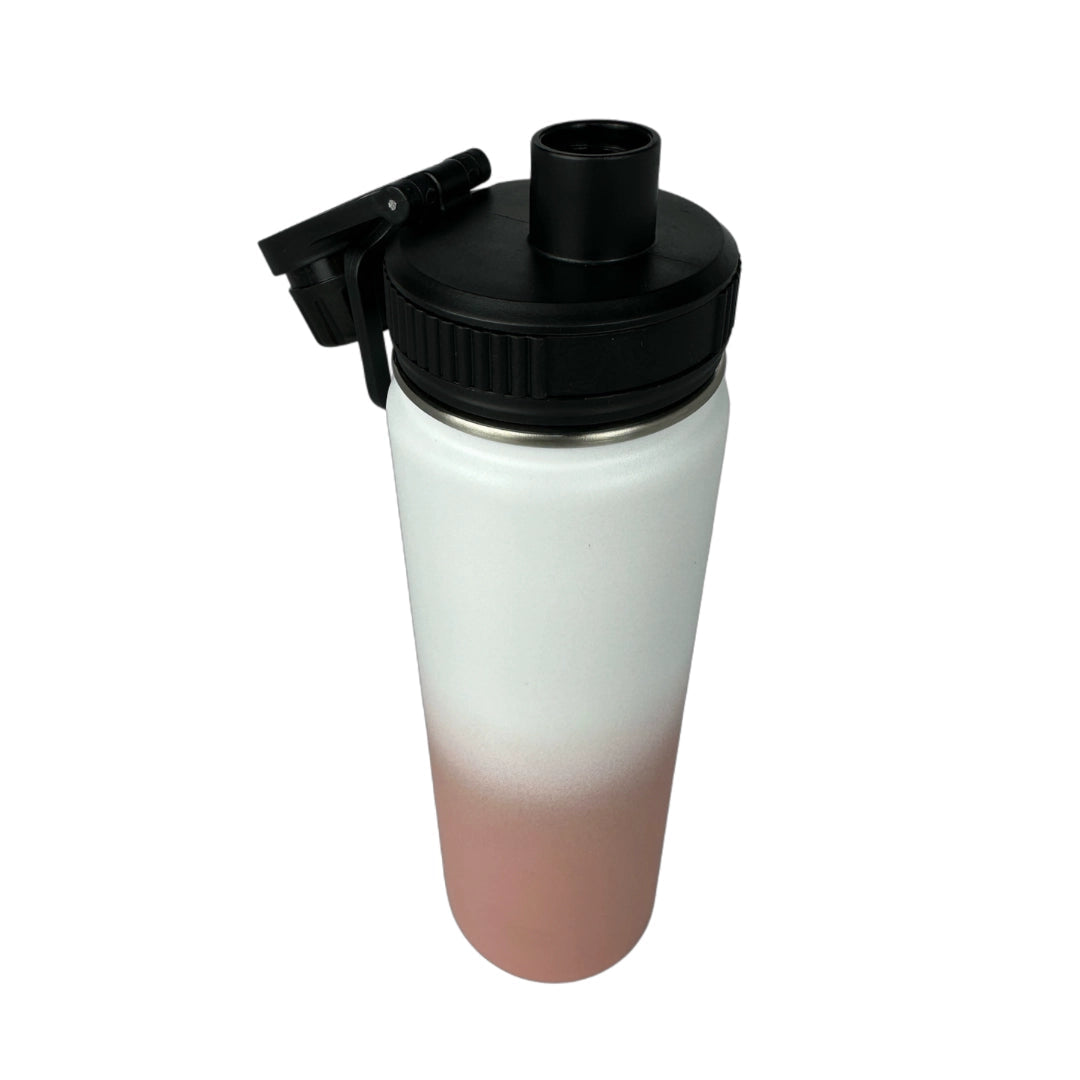 Coral Pink Insulated Water Bottle - 650ml - Solkatt Designs 