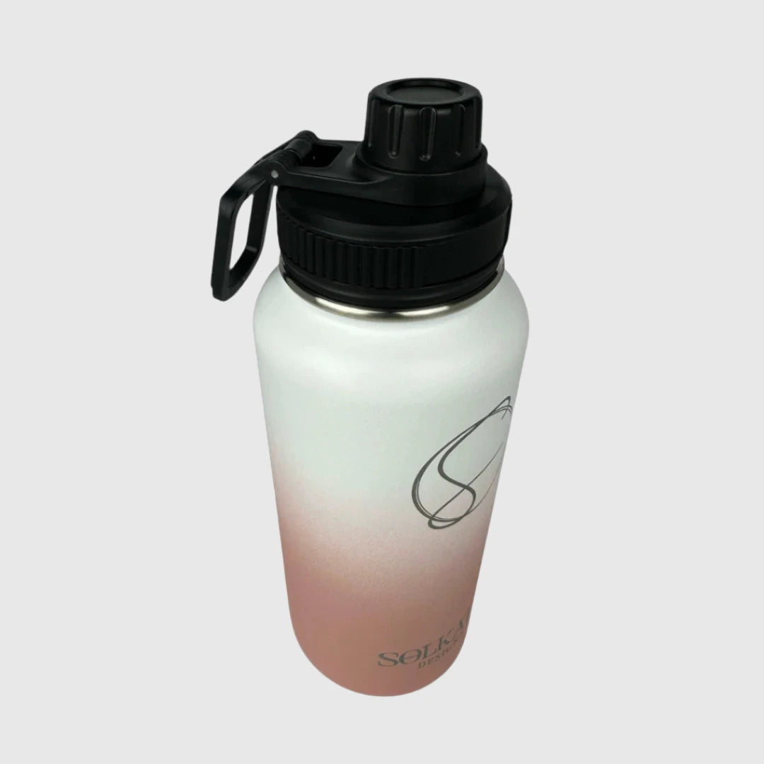 Coral Pink Insulated Water Bottle - 950ml - Solkatt Designs 