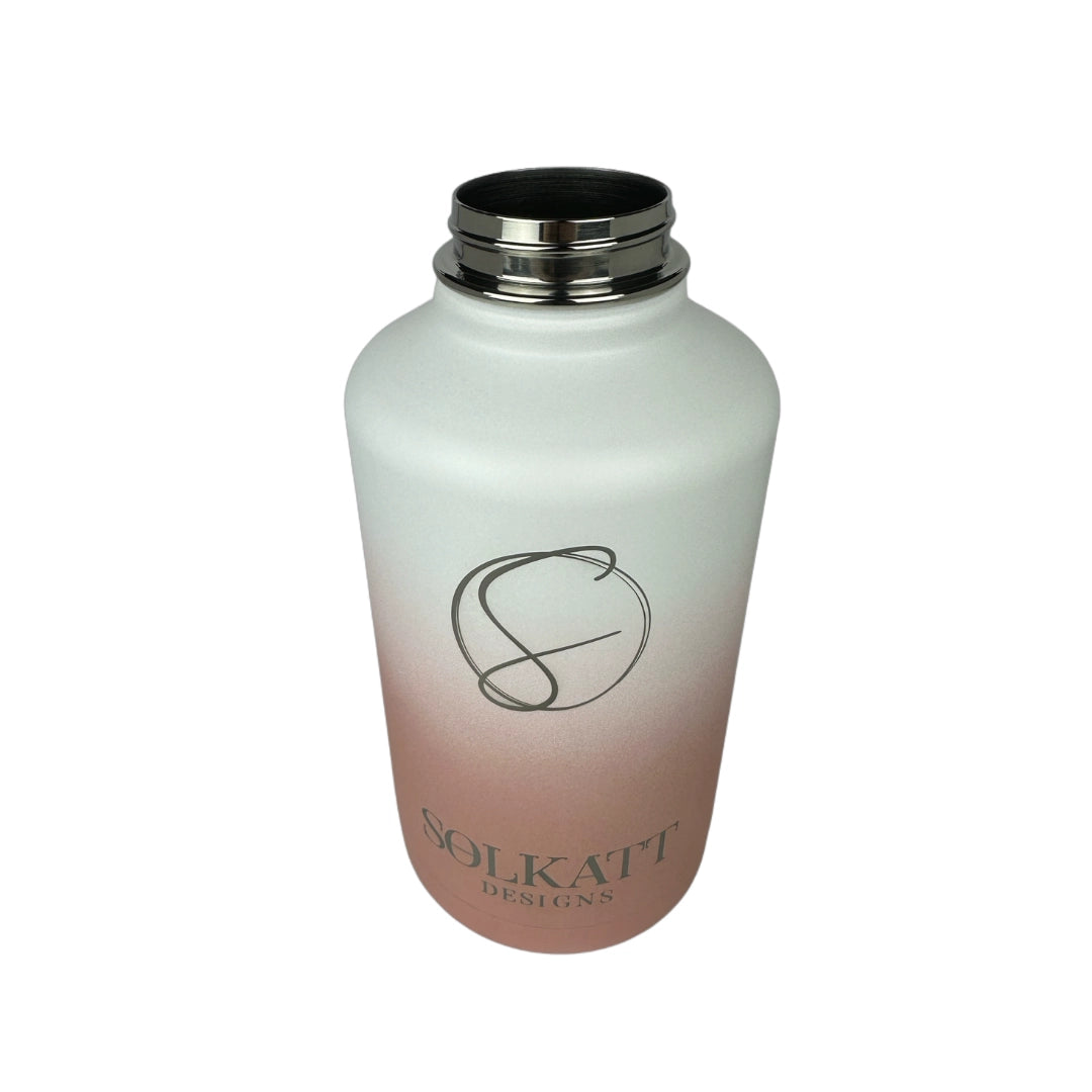 Coral Pink Insulated Water Bottle - 1.9L - Solkatt Designs 