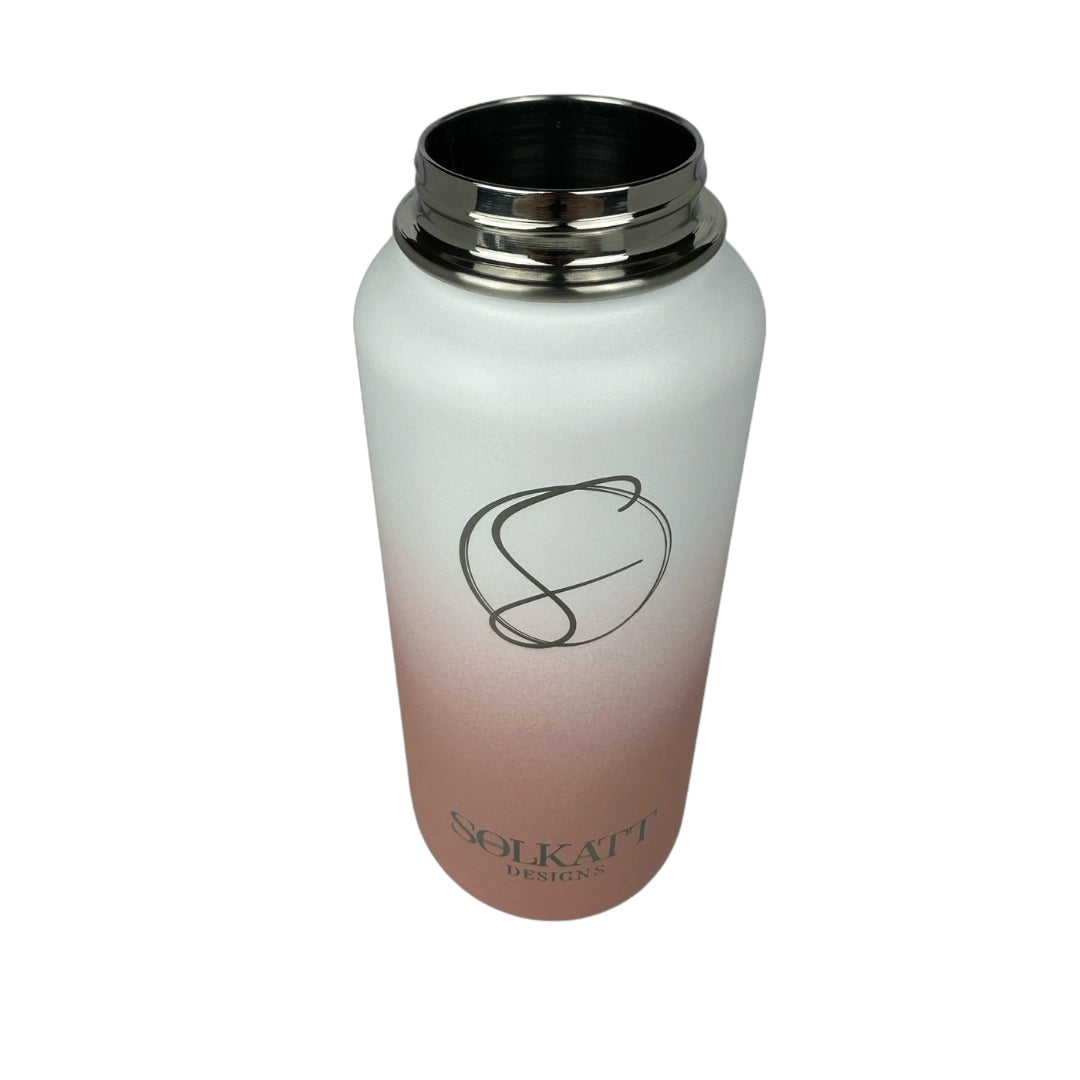 Coral Pink Insulated Water Bottle - 950ml - Solkatt Designs 