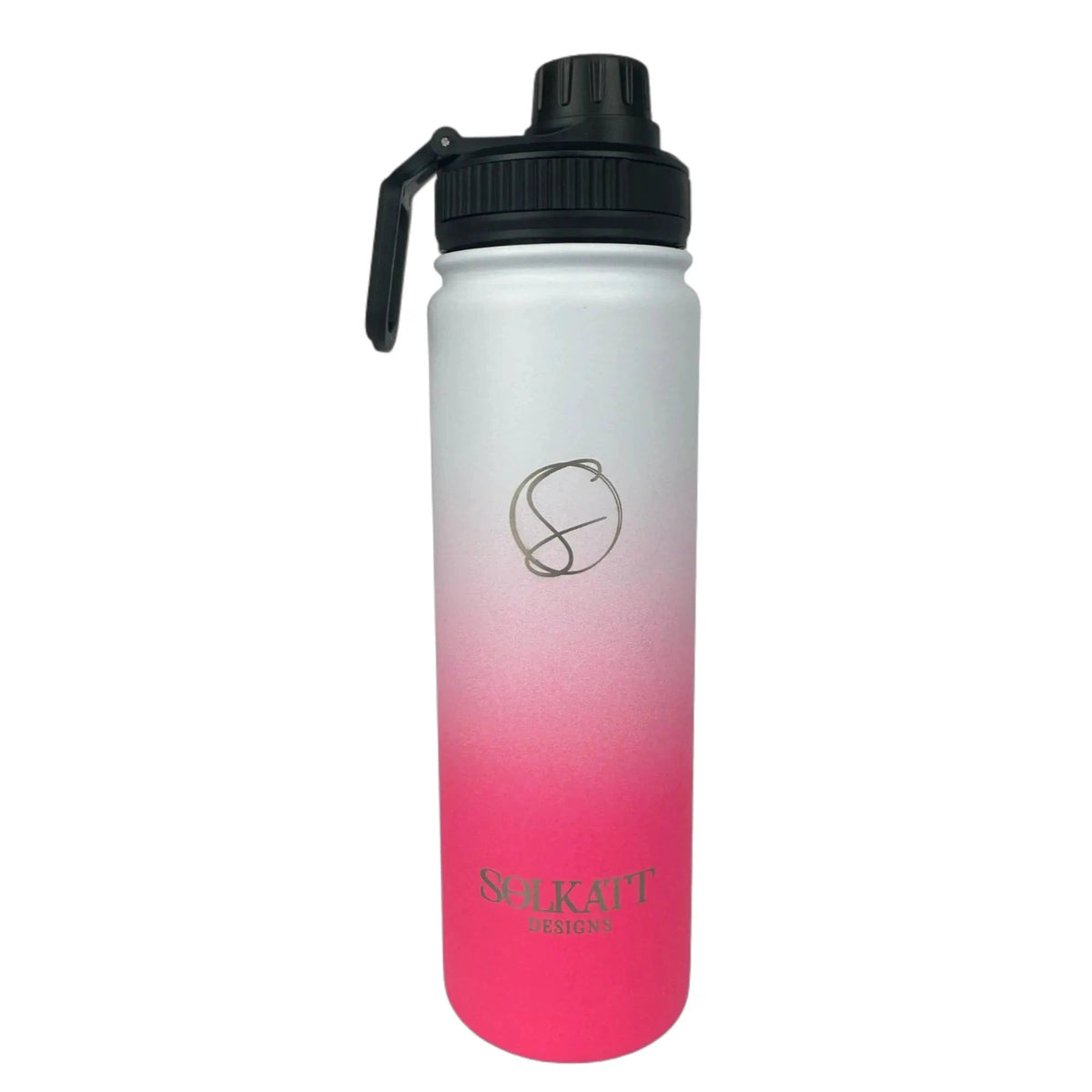 Hot Pink Insulated Water Bottle - 650ml - Solkatt Designs 