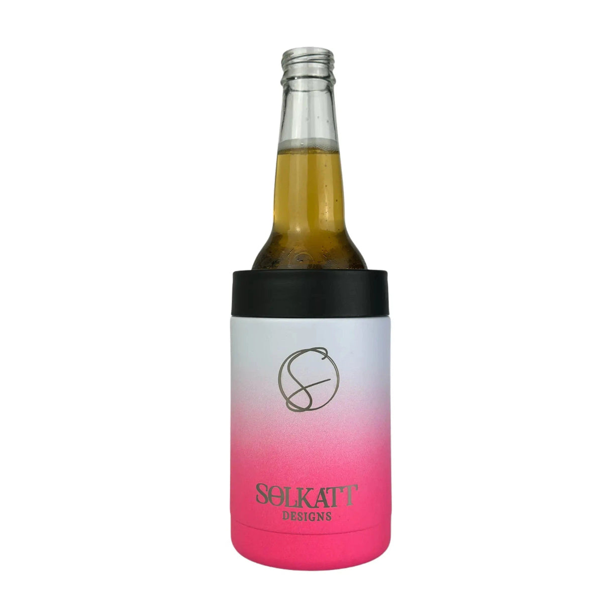 Hot Pink Ombre Insulated Stubby Cooler - Solkatt Designs 