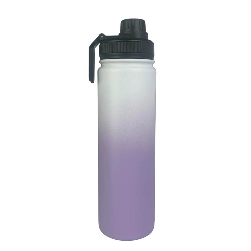 Lavender Lilac Insulated Water Bottle - 650ml - Solkatt Designs 