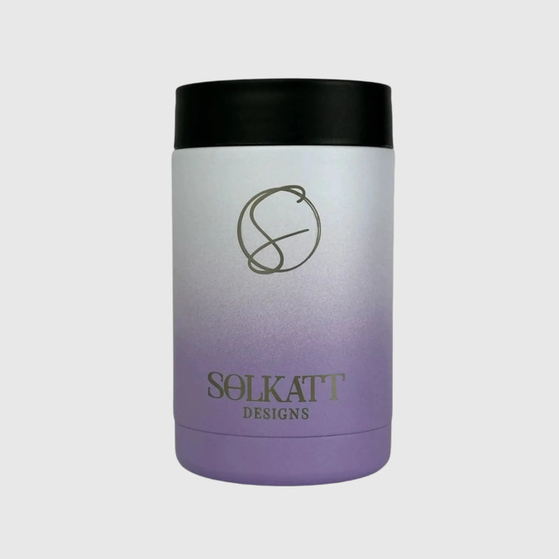 Lavender Lilac Ombre Insulated Stubby Cooler - Solkatt Designs 