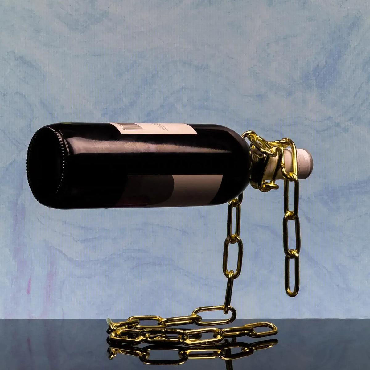 Metal Chain Link Wine Bottle Holder - Solkatt Designs 