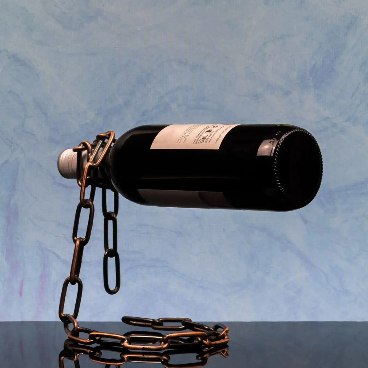 Metal Chain Link Wine Bottle Holder - Solkatt Designs 