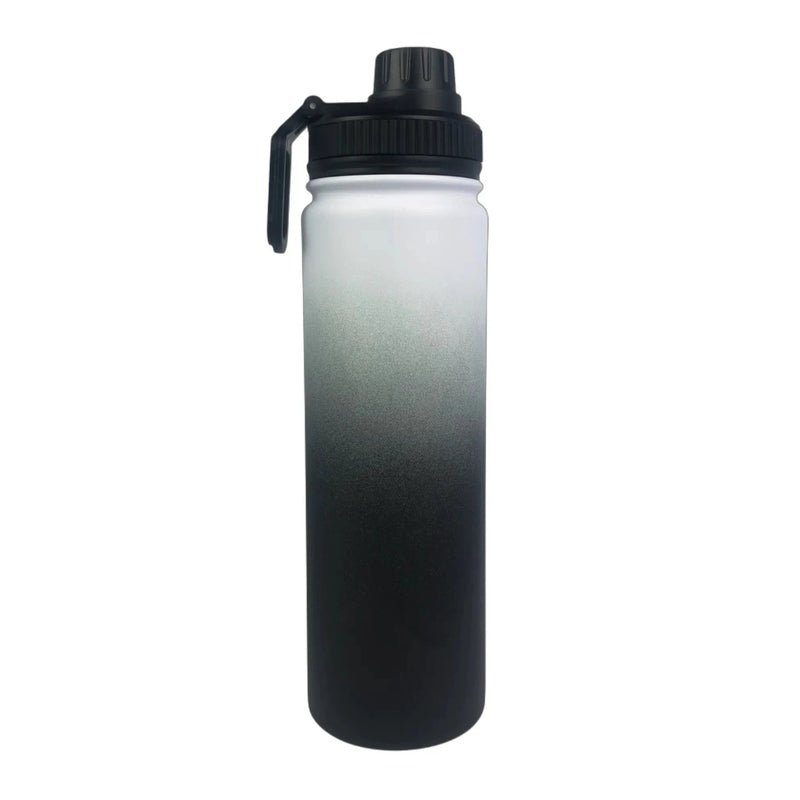 Midnight Black Insulated Water Bottle - 650ml - Solkatt Designs 