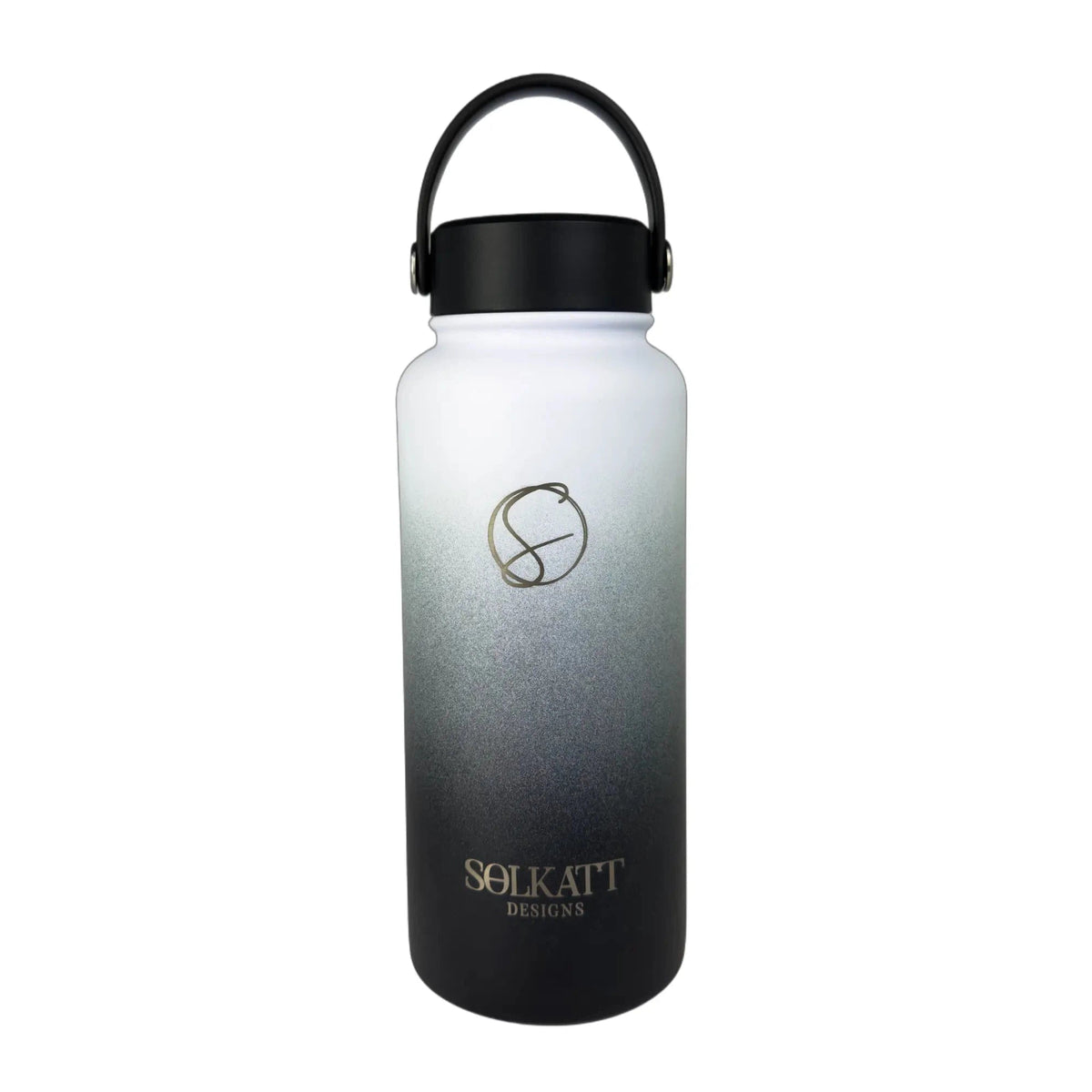 Midnight Black Insulated Water Bottle - 950ml - Solkatt Designs 