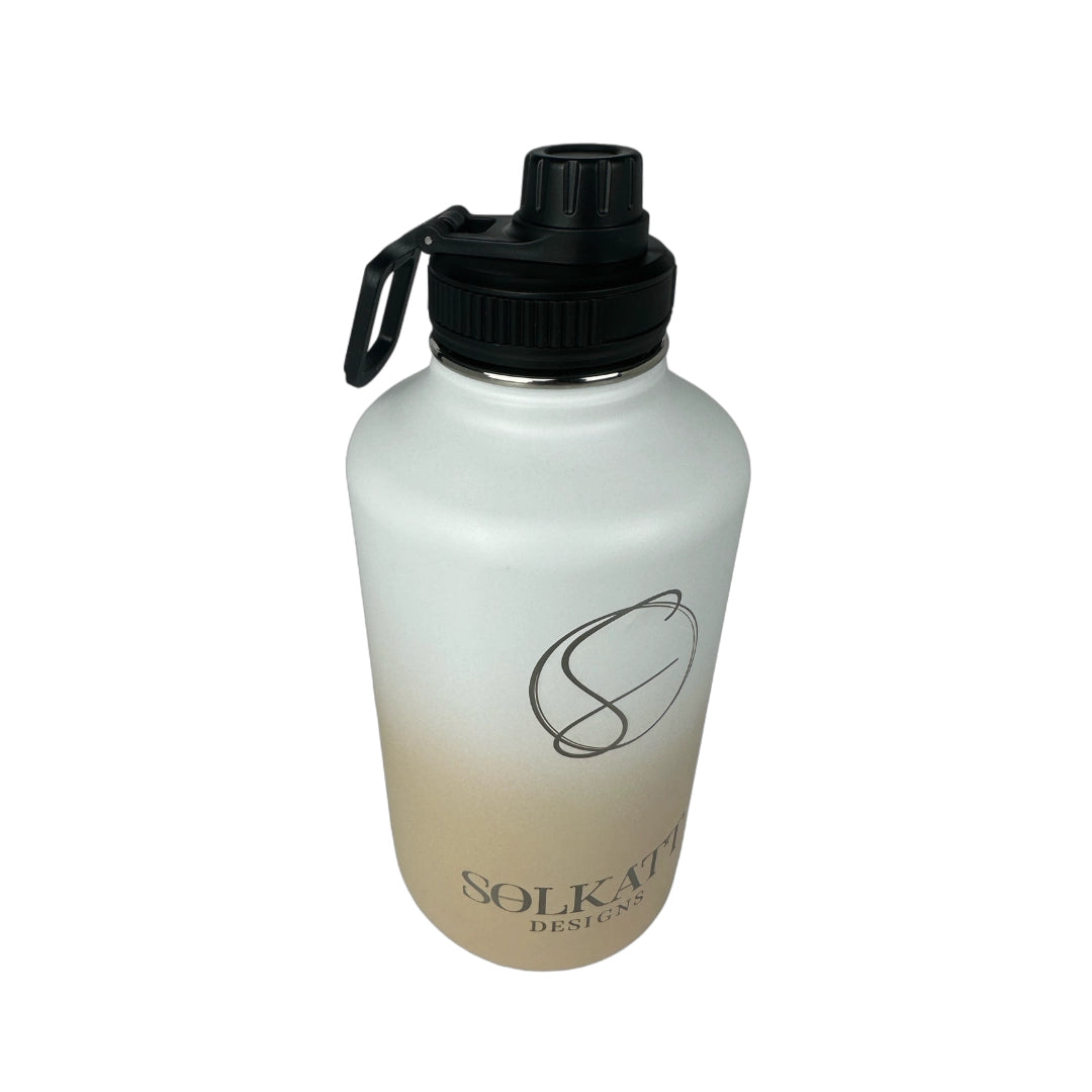 Pastel Beige Insulated Water Bottle - 1.9L - Solkatt Designs 