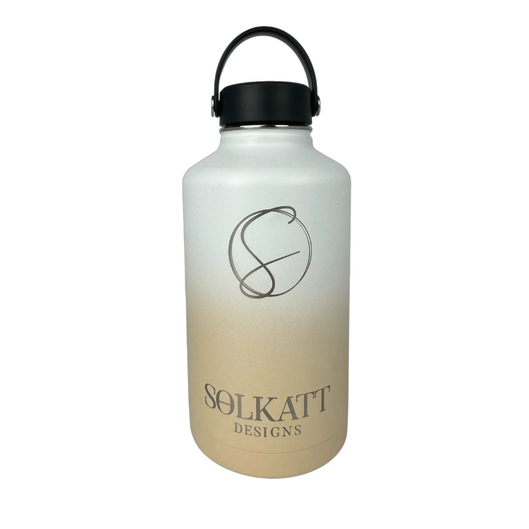 Pastel Beige Insulated Water Bottle - 1.9L - Solkatt Designs 