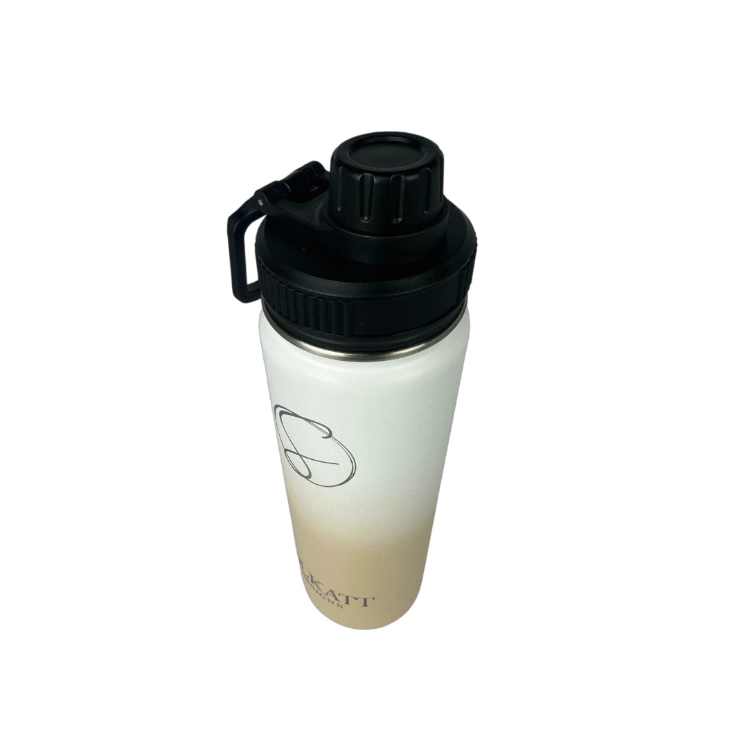 Pastel Beige Insulated Water Bottle - 650ml - Solkatt Designs 