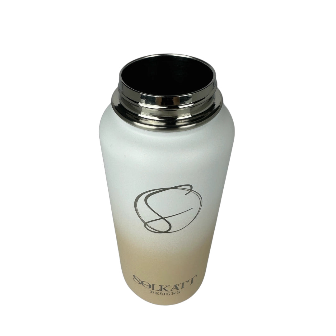 Pastel Beige Insulated Water Bottle - 950ml - Solkatt Designs 