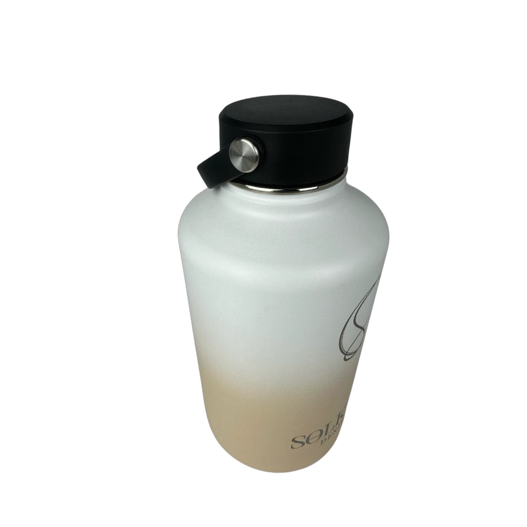 Pastel Beige Insulated Water Bottle - 1.9L - Solkatt Designs 