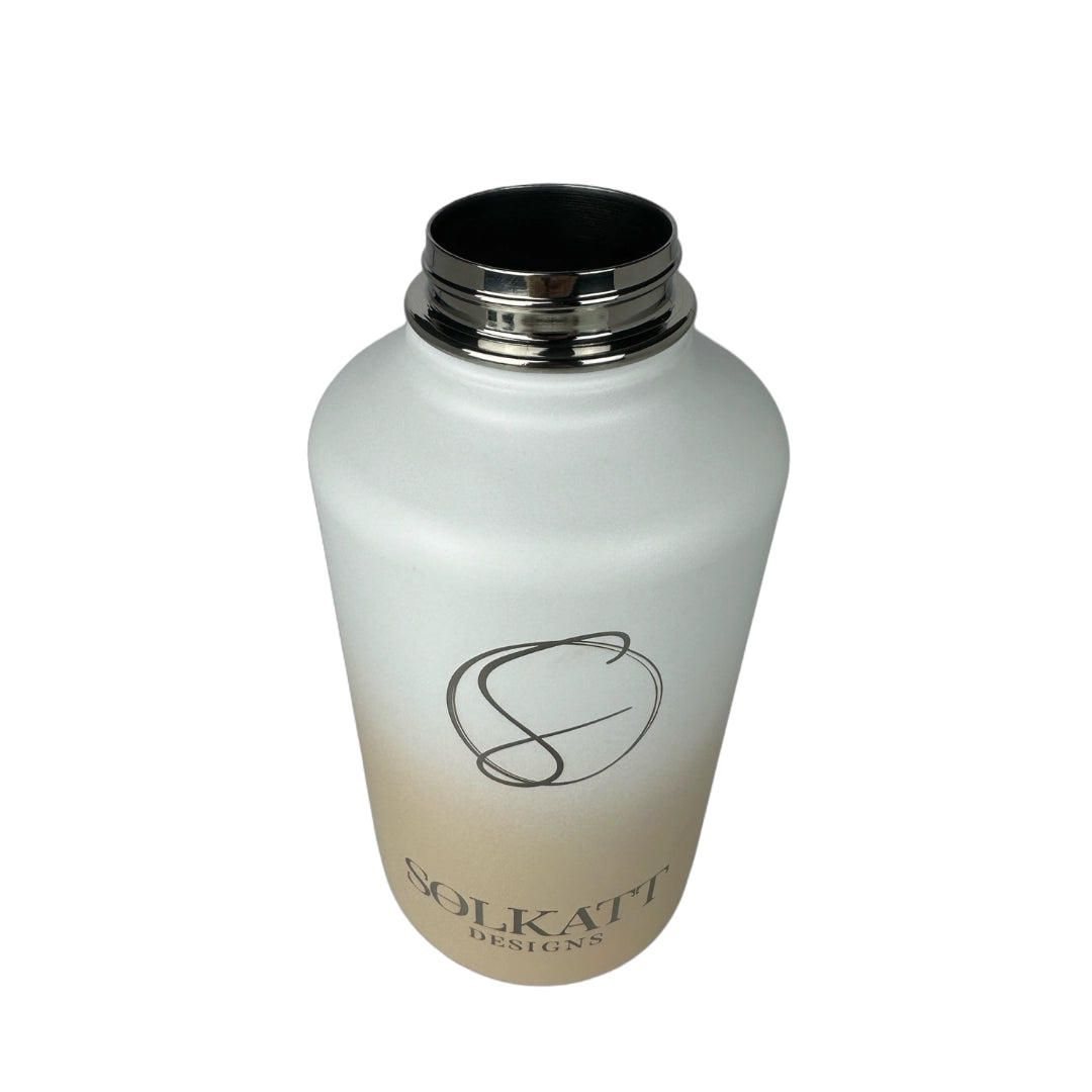 Pastel Beige Insulated Water Bottle - 1.9L - Solkatt Designs 