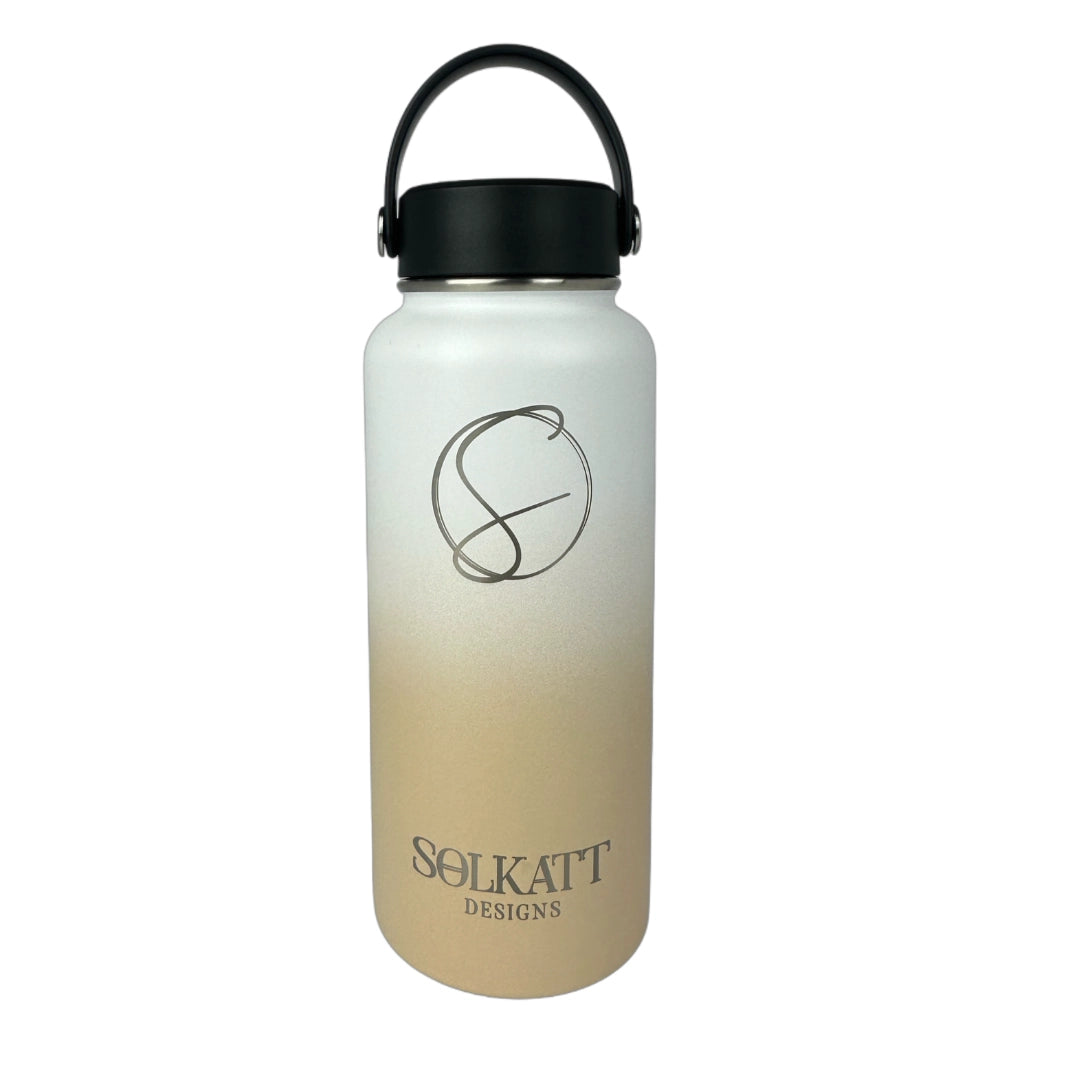 Pastel Beige Insulated Water Bottle - 950ml - Solkatt Designs 