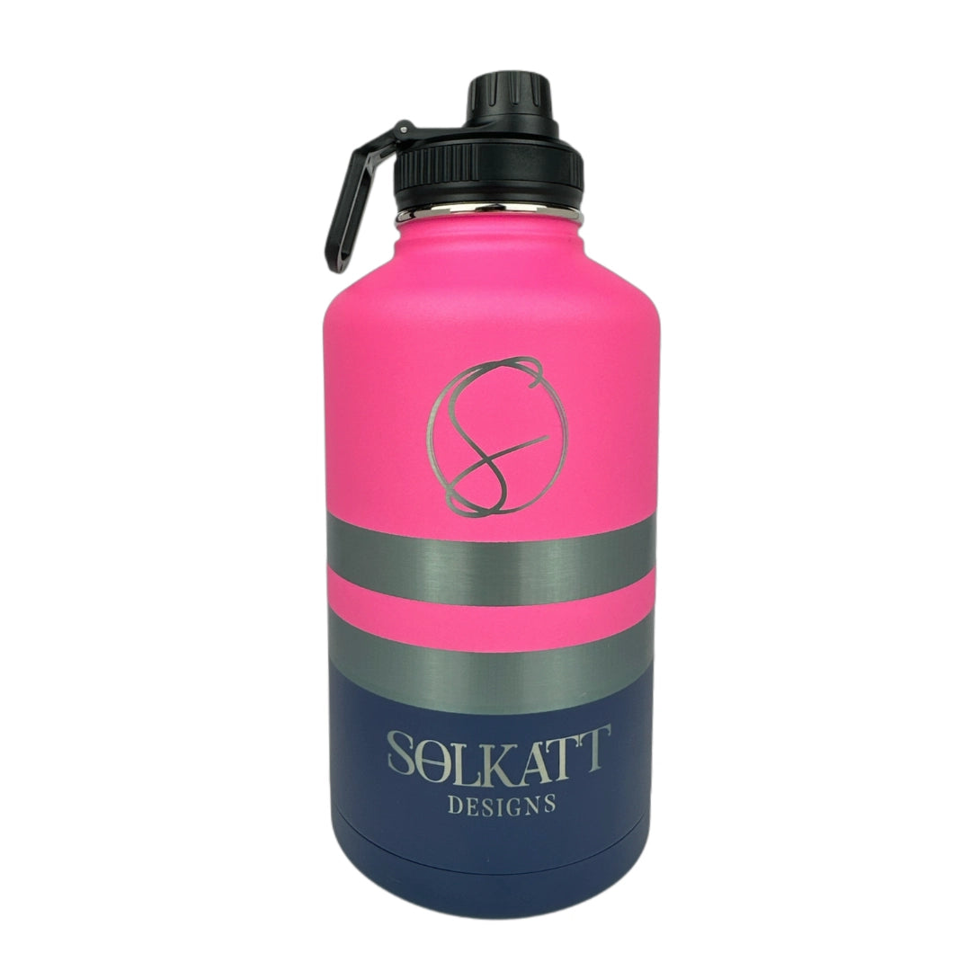 Plastered Pink Insulated Tradie Water Bottle - 1.9L - Solkatt Designs 