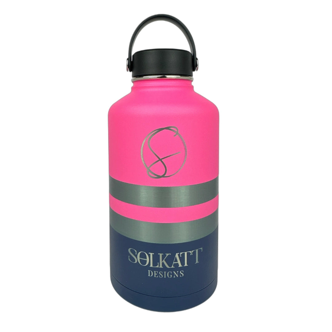 Plastered Pink Insulated Tradie Water Bottle - 1.9L - Solkatt Designs 