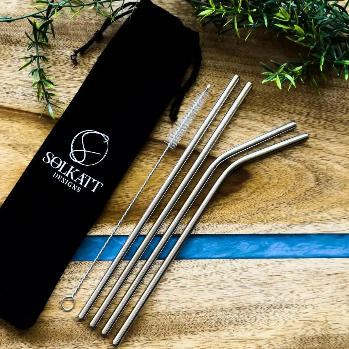 Stainless Steel Straw Set - Solkatt Designs 