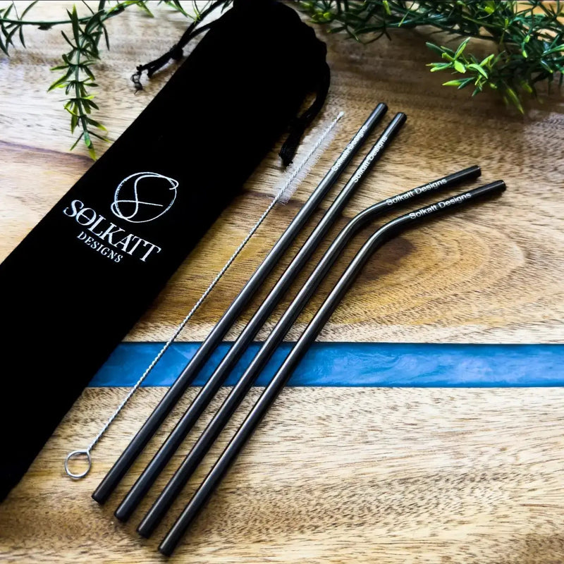 Stainless Steel Straw Set - Solkatt Designs 