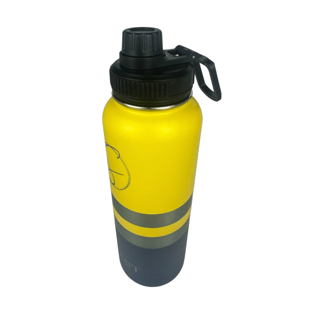 Yeah Nah Yellow Insulated Tradie Water Bottle - 1.2L - Solkatt Designs 