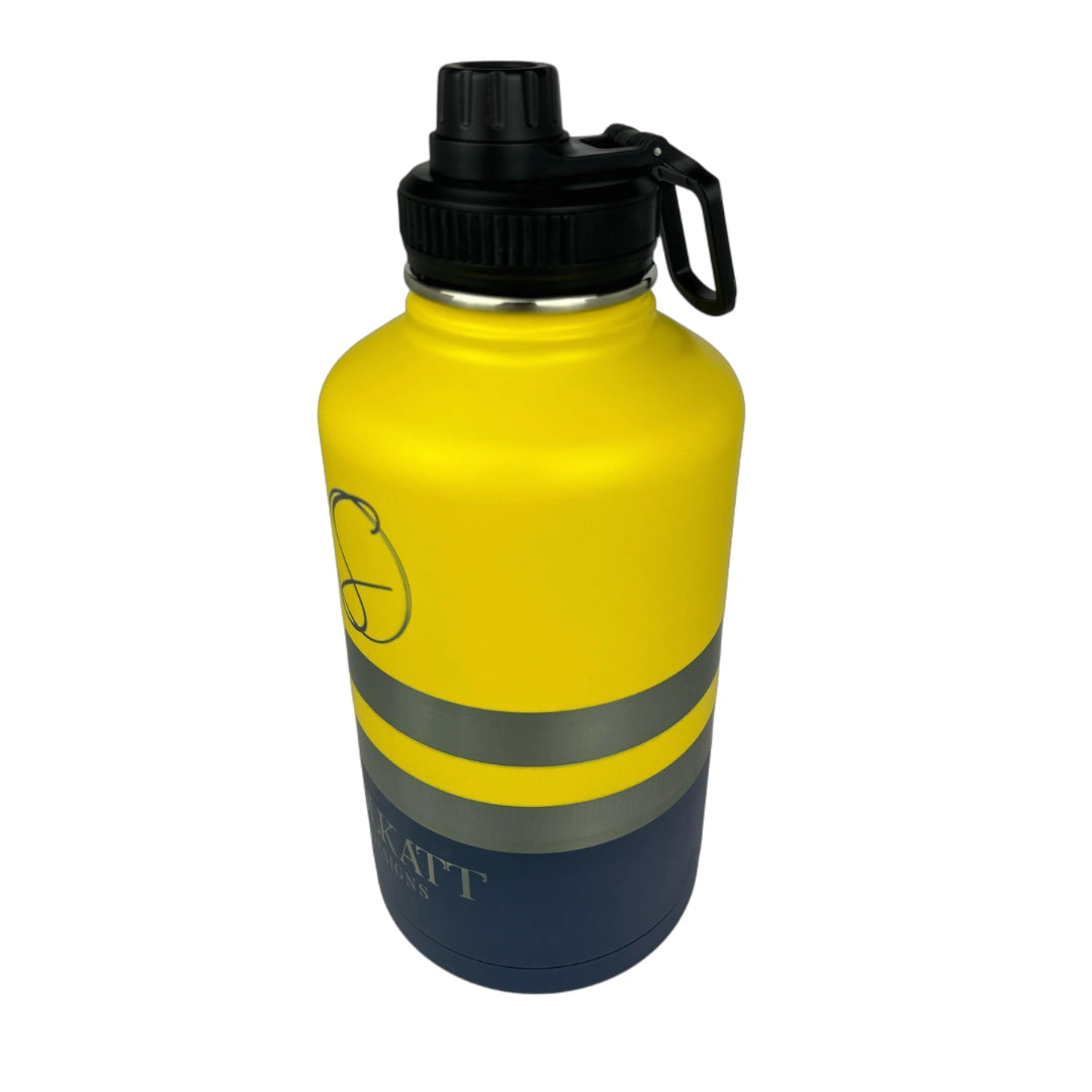 Yeah Nah Yellow Insulated Tradie Water Bottle - 1.9L - Solkatt Designs 