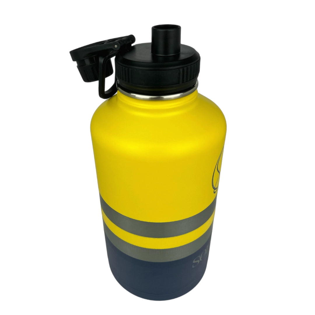 Yeah Nah Yellow Insulated Tradie Water Bottle - 1.9L - Solkatt Designs 