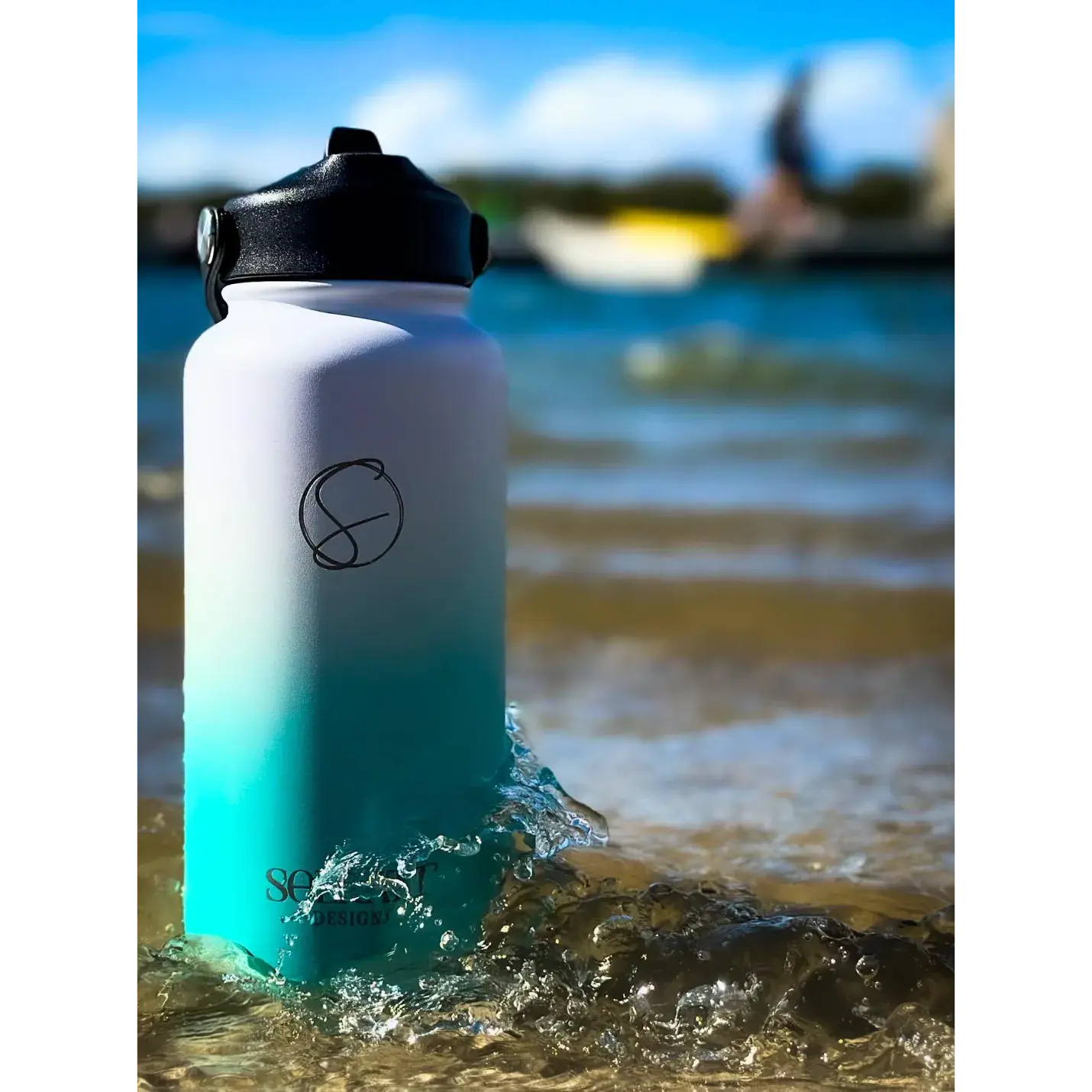 Aqua Insulated steel water bottles Solkatt Designs