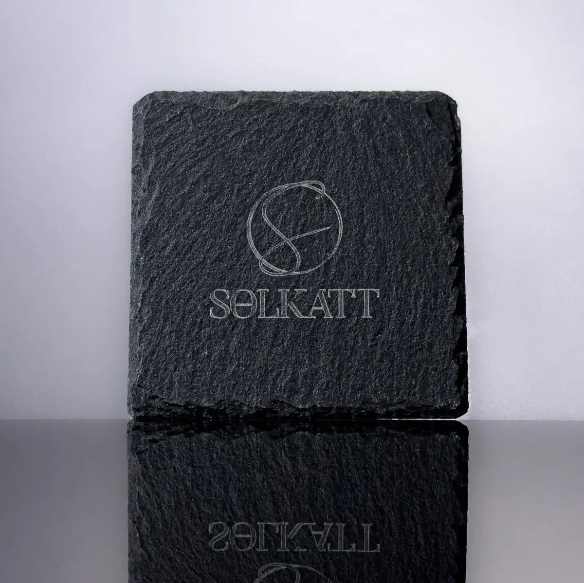 Charcoal Slate Drink Coasters - Solkatt Designs 