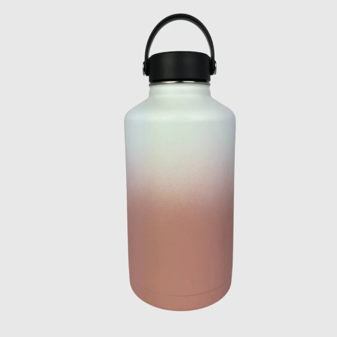 Coral Pink Insulated Water Bottle - 1.9L - Solkatt Designs 