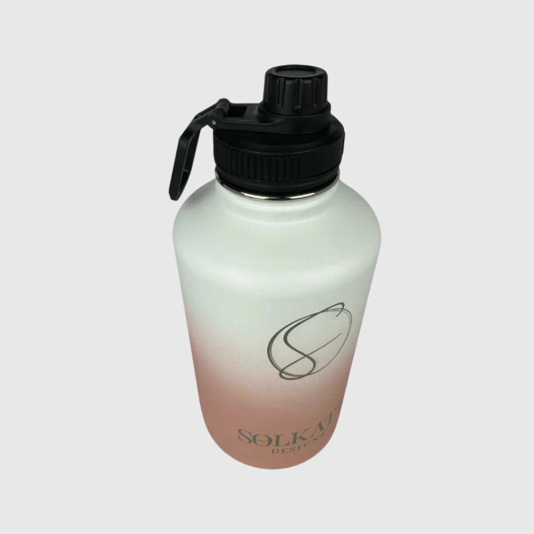 Coral Pink Insulated Water Bottle - 1.9L - Solkatt Designs 