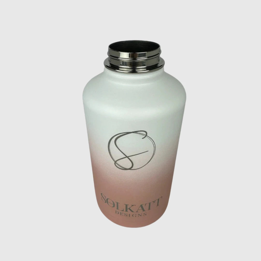 Coral Pink Insulated Water Bottle - 1.9L - Solkatt Designs 