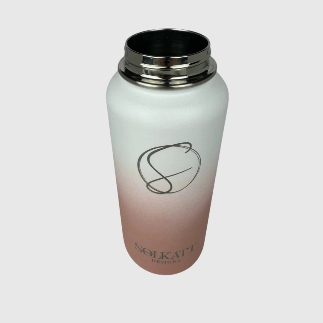 Coral Pink Insulated Water Bottle - 950ml - Solkatt Designs 