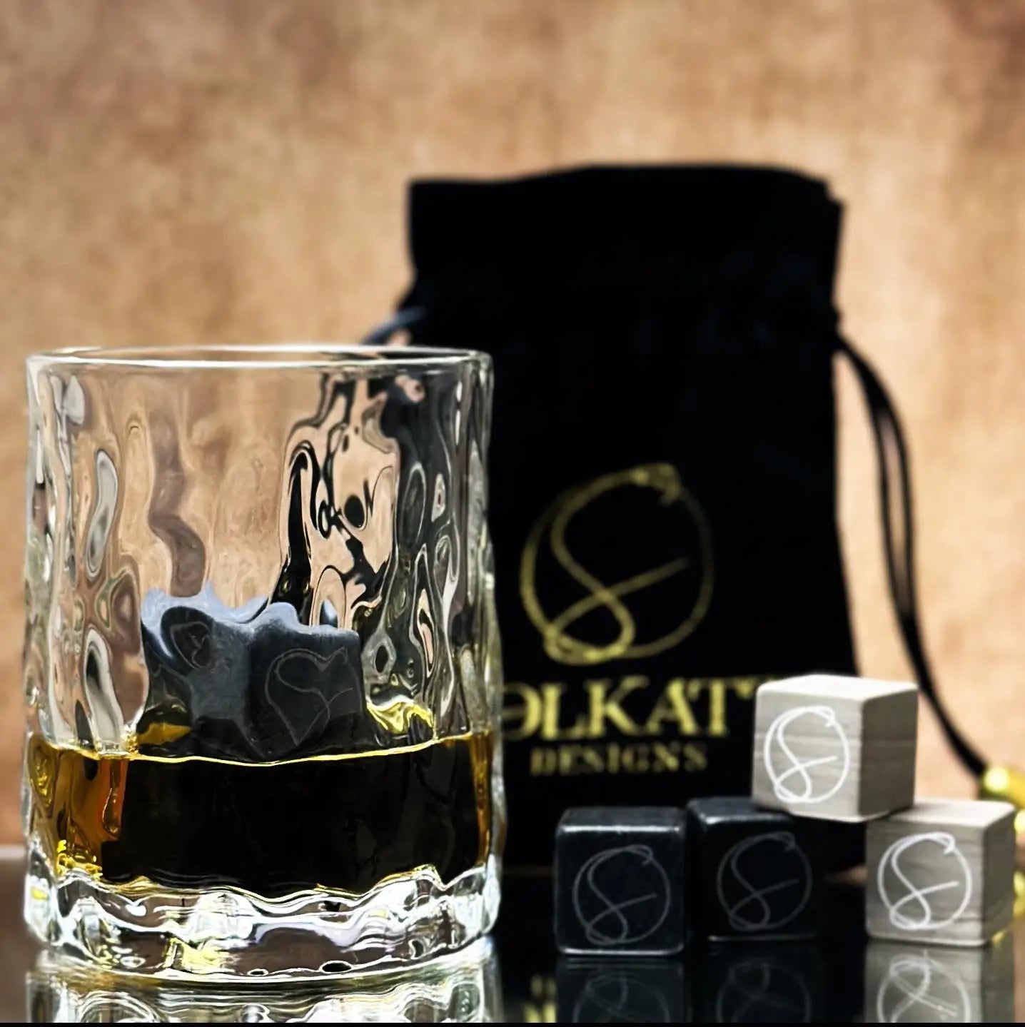 Hand Cut Granite Whisky Stones - Solkatt Designs 