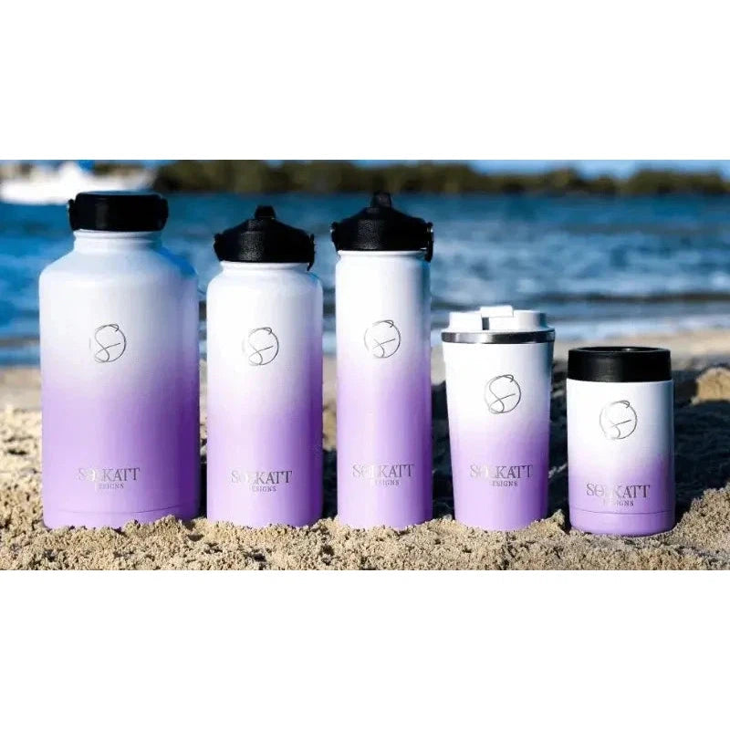 Lavender Lilac Insulated Water Bottle - 1.9L - Solkatt Designs 