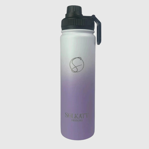 Lavender Lilac Insulated Water Bottle - 650ml Stainless Steel