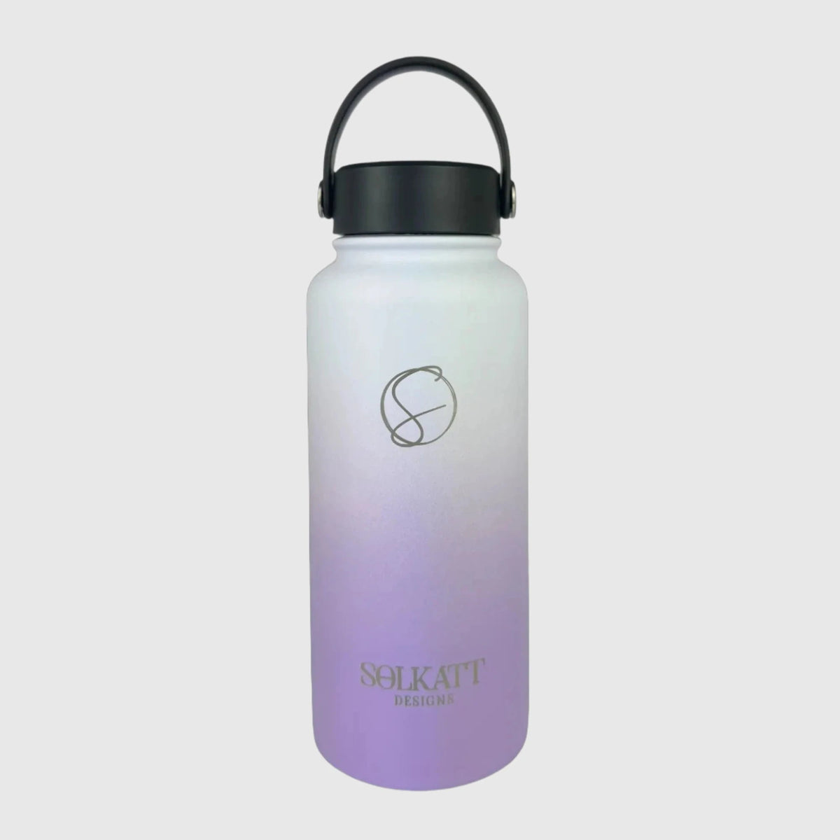 Lavender Lilac Insulated Water Bottle - 950ml - Solkatt Designs 