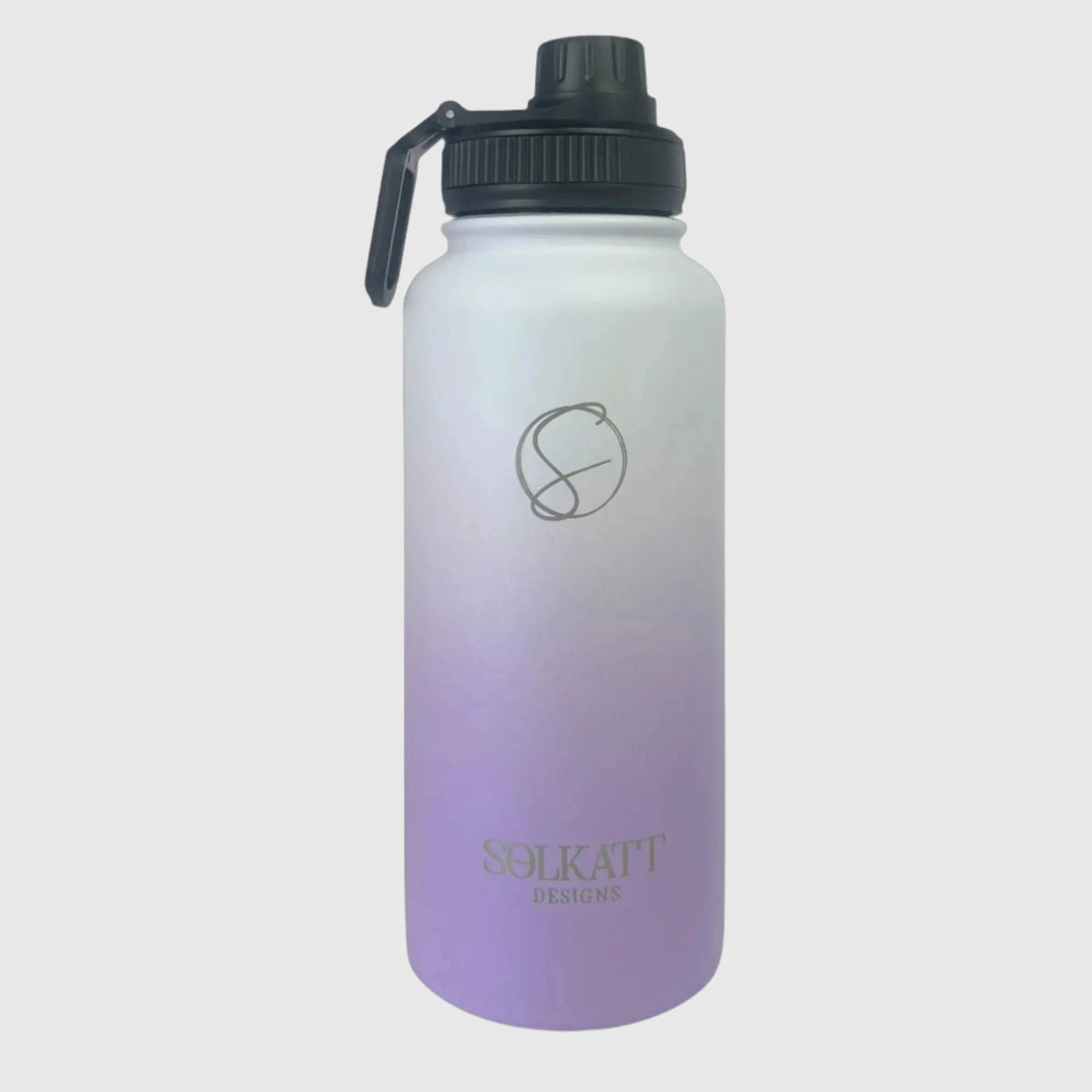 Lavender Lilac Insulated Water Bottle - 950ml - Solkatt Designs 