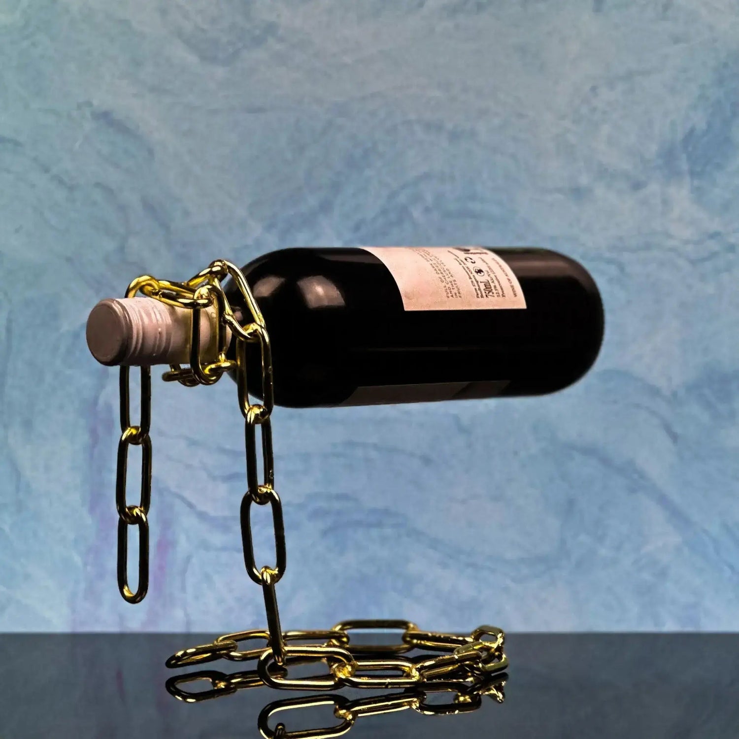 Metal Chain Link Wine Bottle Holder - Solkatt Designs 