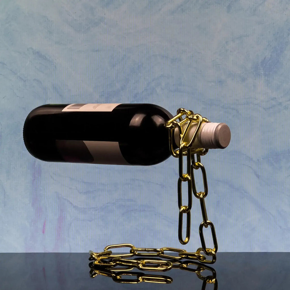 Metal Chain Link Wine Bottle Holder - Solkatt Designs 