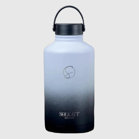 Midnight Black Insulated Water Bottle - 1.9L Stainless Steel