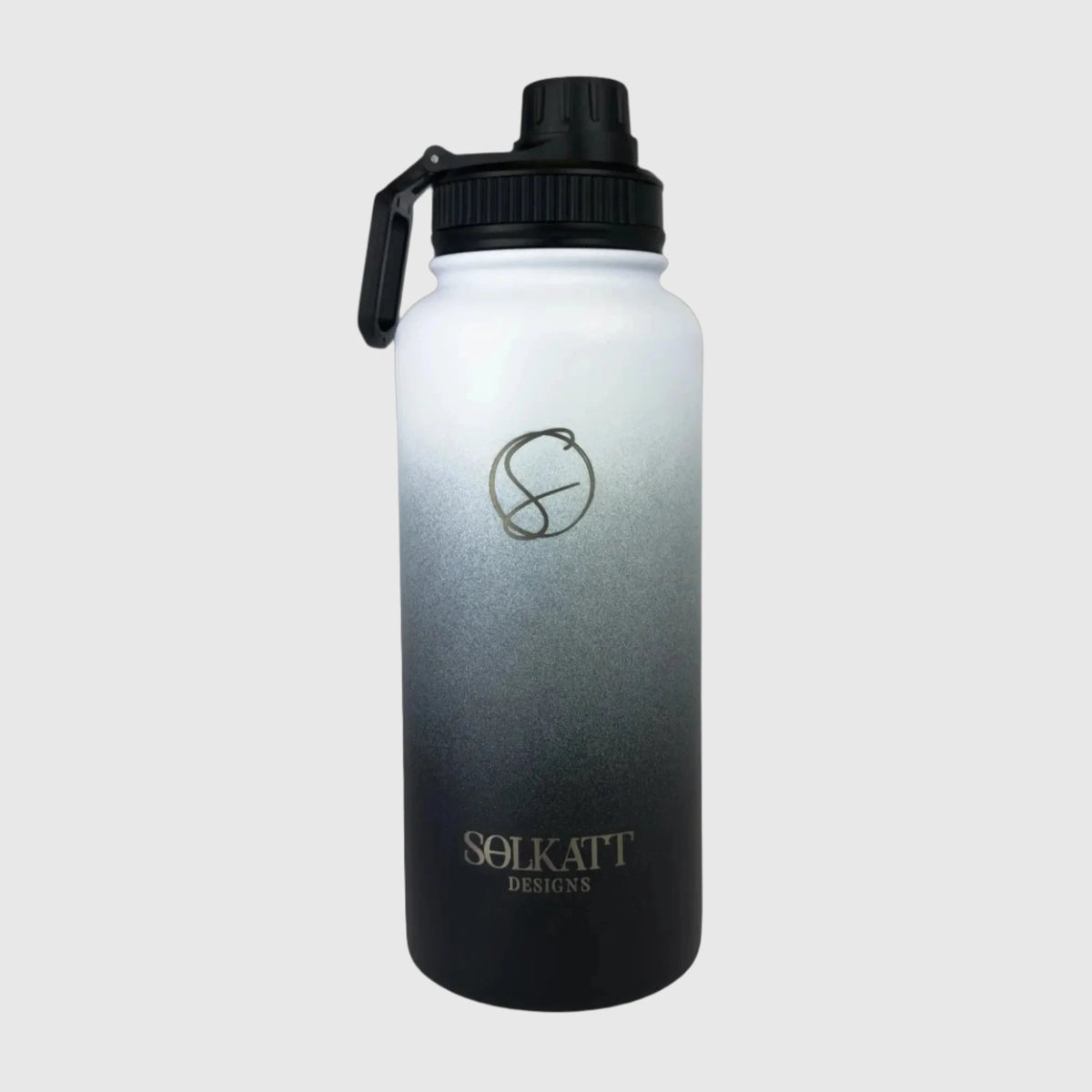 Midnight Black Insulated Water Bottle - 950ml - Solkatt Designs 