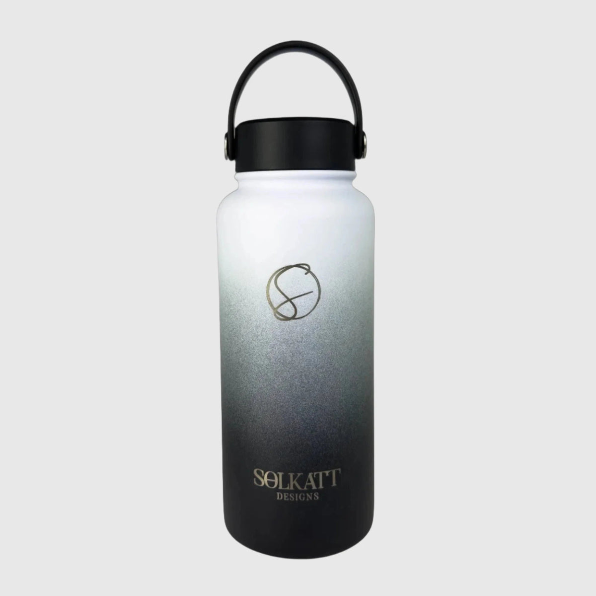 Midnight Black Insulated Water Bottle - 950ml - Solkatt Designs 