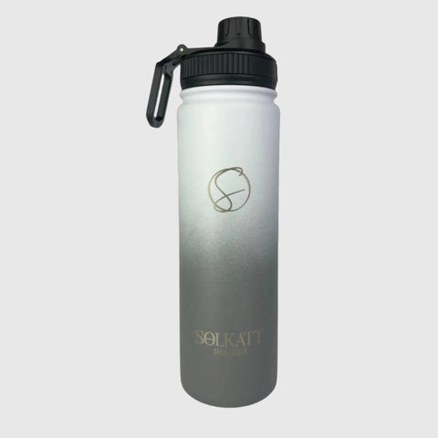 Misty Grey Insulated Water Bottle - 650ml Stainless Steel