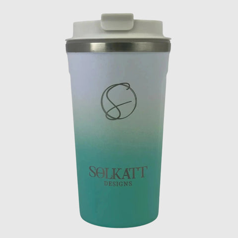 Ocean Aqua Insulated Travel Coffee Cup - 500ml Stainless Steel