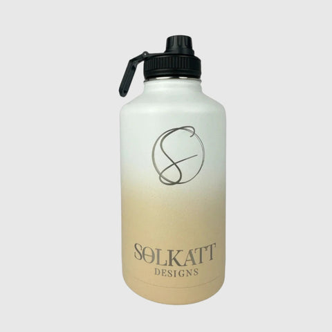 Pastel Beige Insulated Water Bottle - 1.9L Stainless Steel