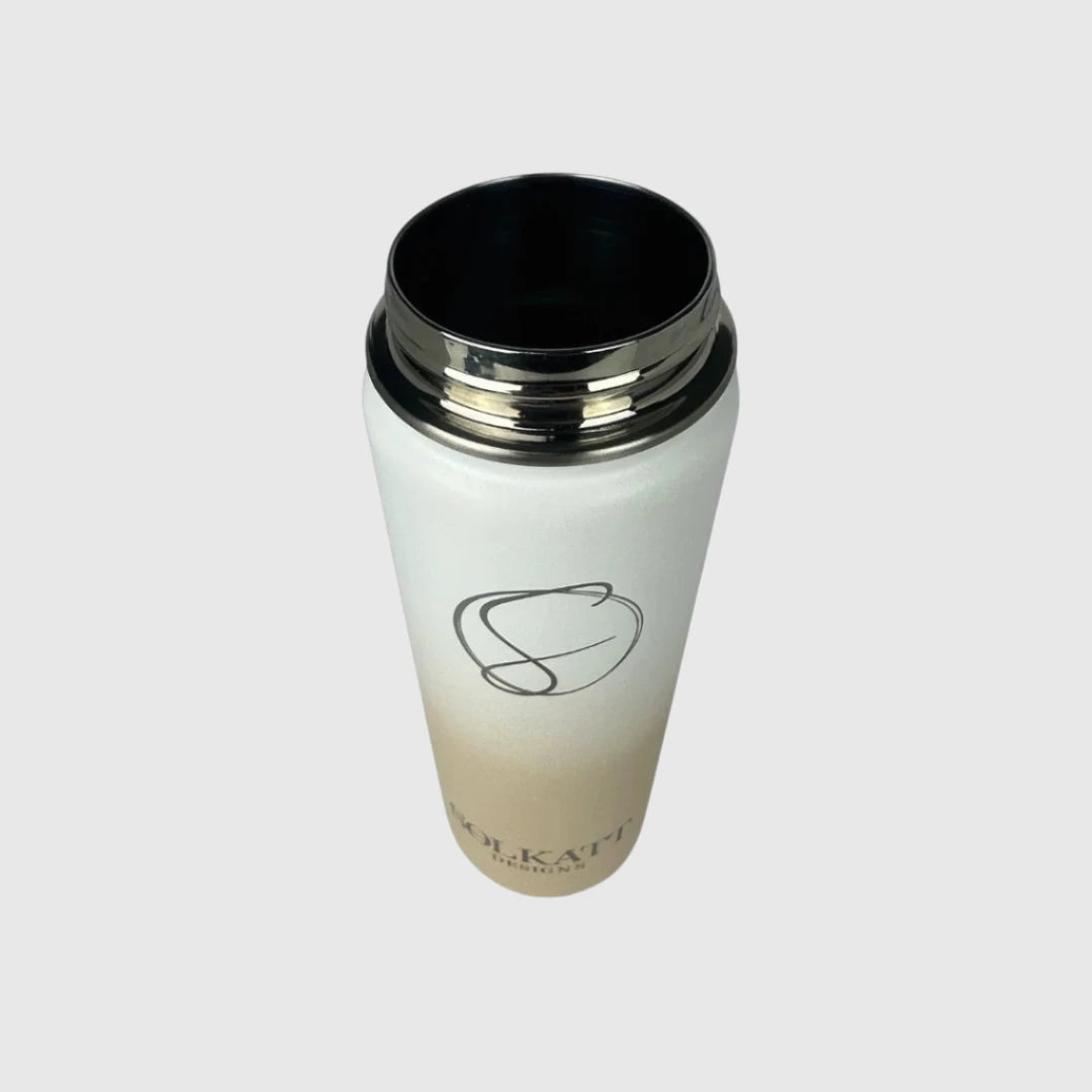 Pastel Beige Insulated Water Bottle - 650ml - Solkatt Designs 