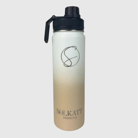 Pastel Beige Insulated Water Bottle - 650ml Stainless Steel